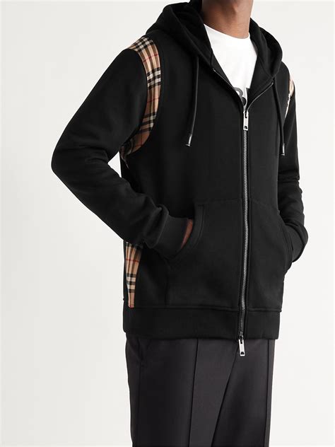 burberry vintage check classic zip up hoodie|Burberry hoodie with check hood.